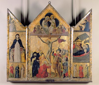 Tríptico con escenas de la vida de la Virgen, 1333 de Italian School